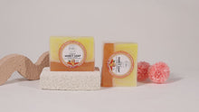 Load and play video in Gallery viewer, Honey ,Kojic Acid and Turmeric Luxury Whitening Soap For face and body
