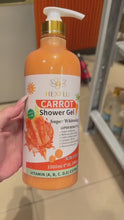 Load and play video in Gallery viewer, HexFlu Whitening Carrot Shower Gel "back in stock on August 14th"
