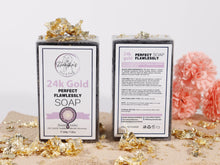 Load image into Gallery viewer, 24k Gold Charcoal, Bamboo and Black Soap face and body Soap

