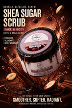Load image into Gallery viewer, Shea Sugar Coffee Face and body Scrub
